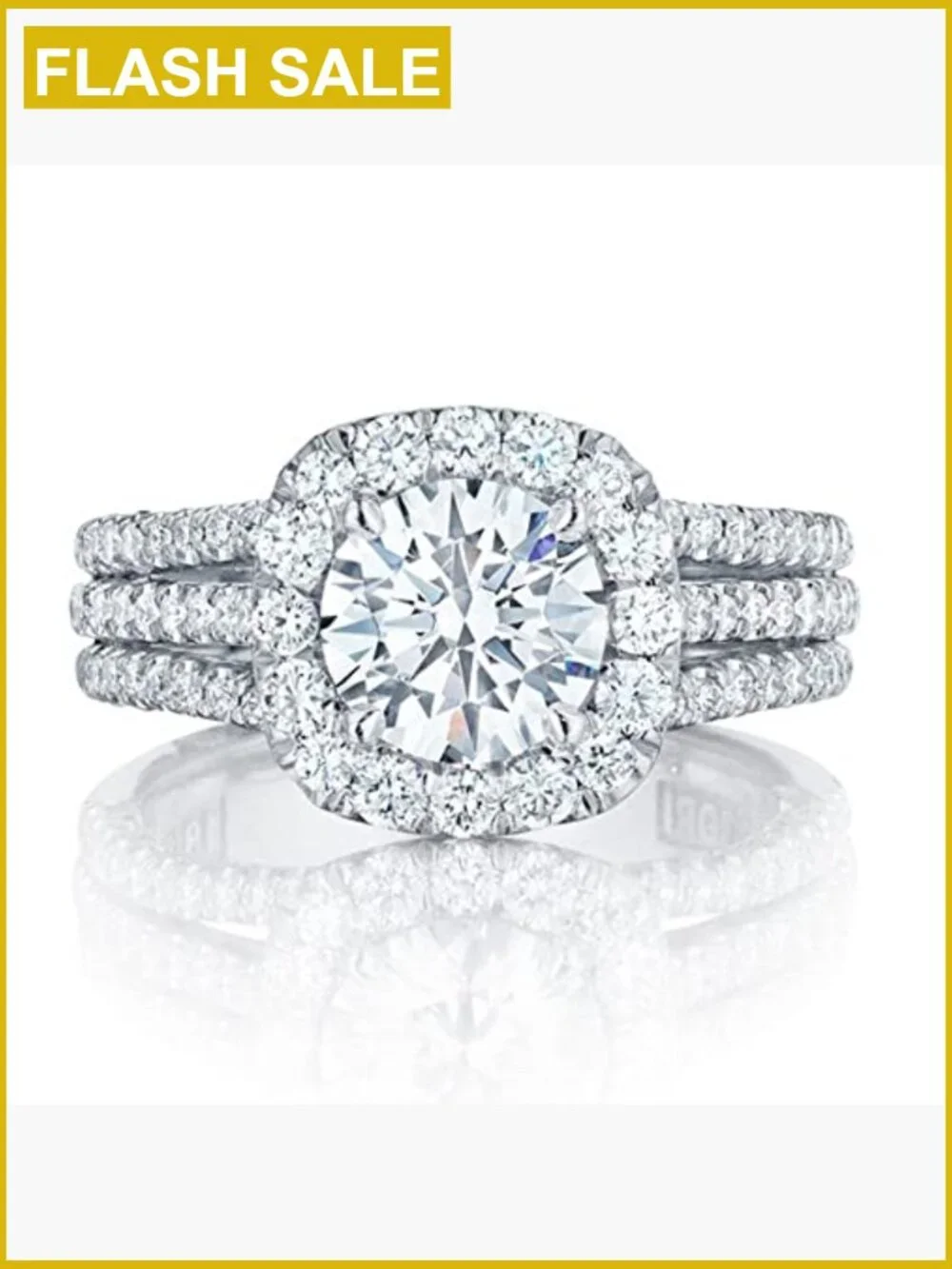 Sterling Silver Eternity Ring CZ Diamond Multi Row Band Wedding Size 8